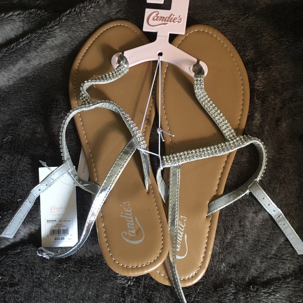 Candies sparkly Silver sandals